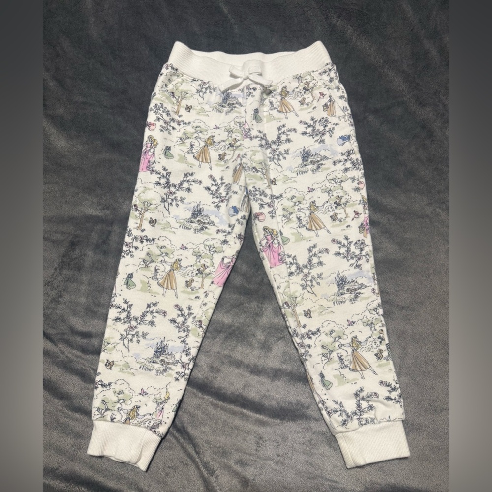 Janie and Jack Disney Aurora Toile Joggers Size 5